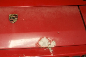Porsche 924 S Badge Panel Dent